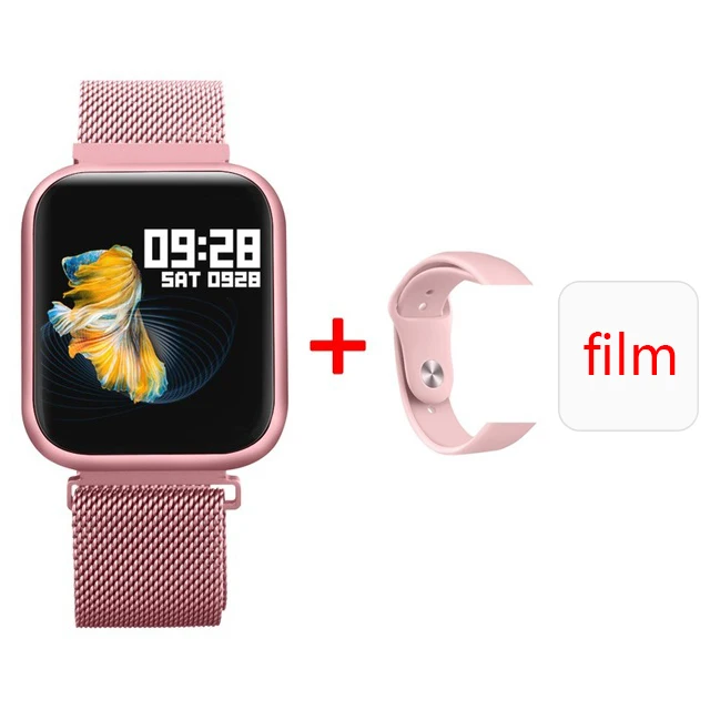 Metal-Rose Glod Finow P80 Смарт-часы для женщин IP68 водонепроницаемый монитор сердечного ритма фитнес-трекер кровяное давление Smartwatch VS B57 P68 S226 - Цвет: Metal-Rose Glod