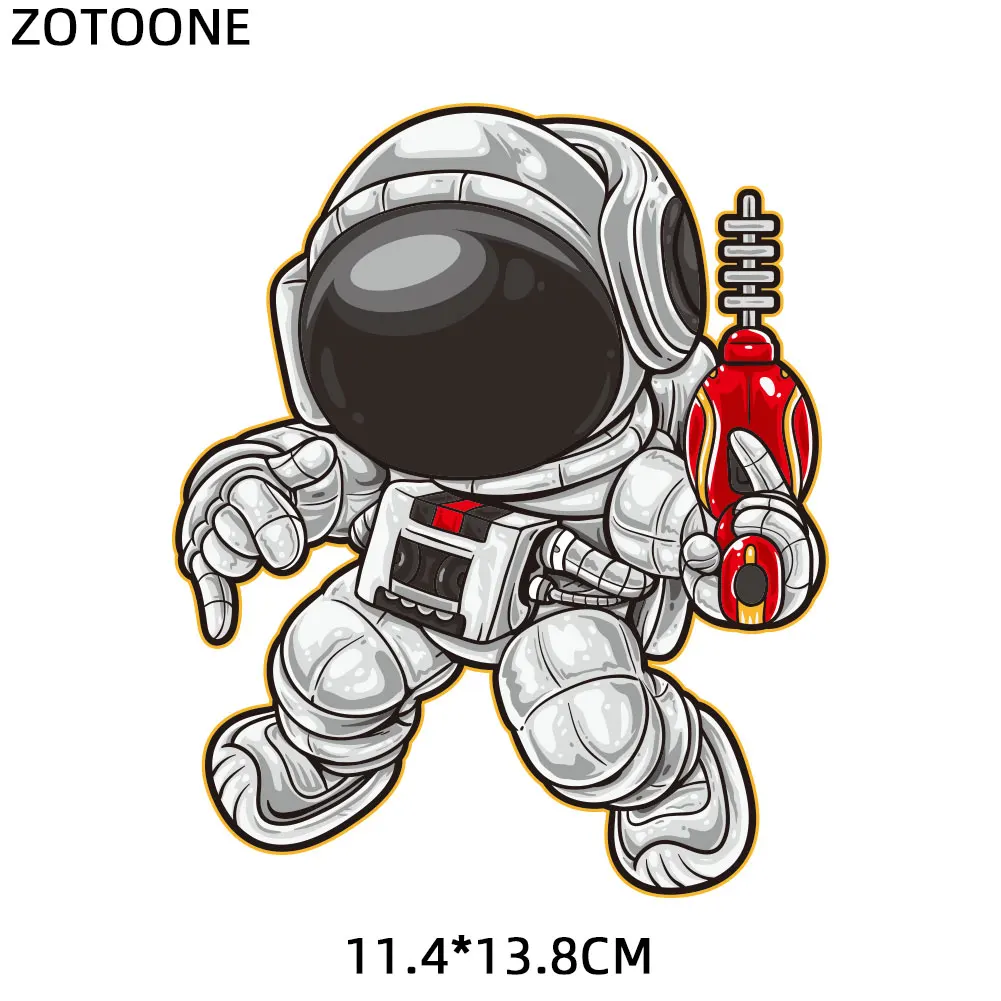 1365 ZOTOONE нашивка с космонавтом космическая планета наклейки железные на переводах для одежды футболка аксессуар Аппликация DIY теплопередача G - Цвет: 1365