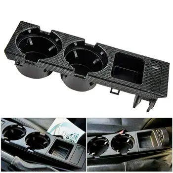 

Car Center Console Cup Storage box Carbon Fiber Color Coin Holder Accessories Replacement