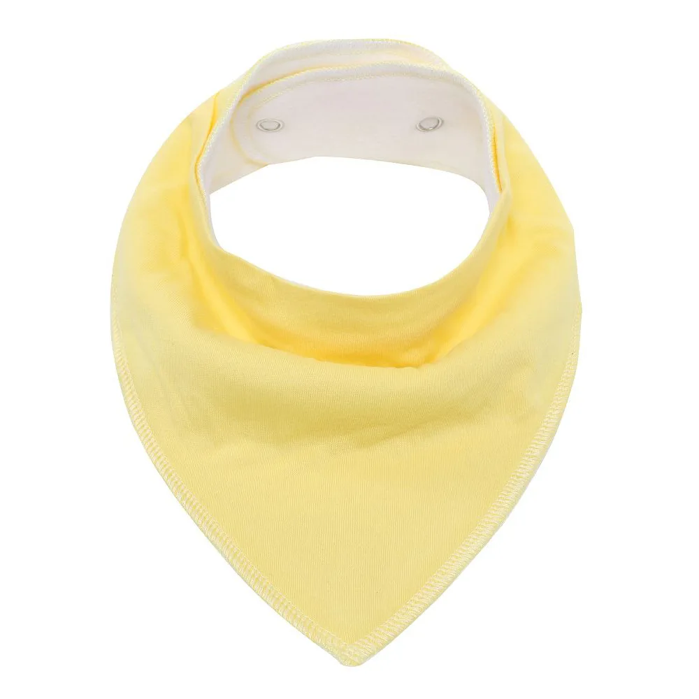 Новые детские нагрудники, одноцветные хлопковые банданы, фартук для малышей, Быстросохнущий шарф для кормления, тканевый шарф, детские вещи - Цвет: Лимонно-желтый