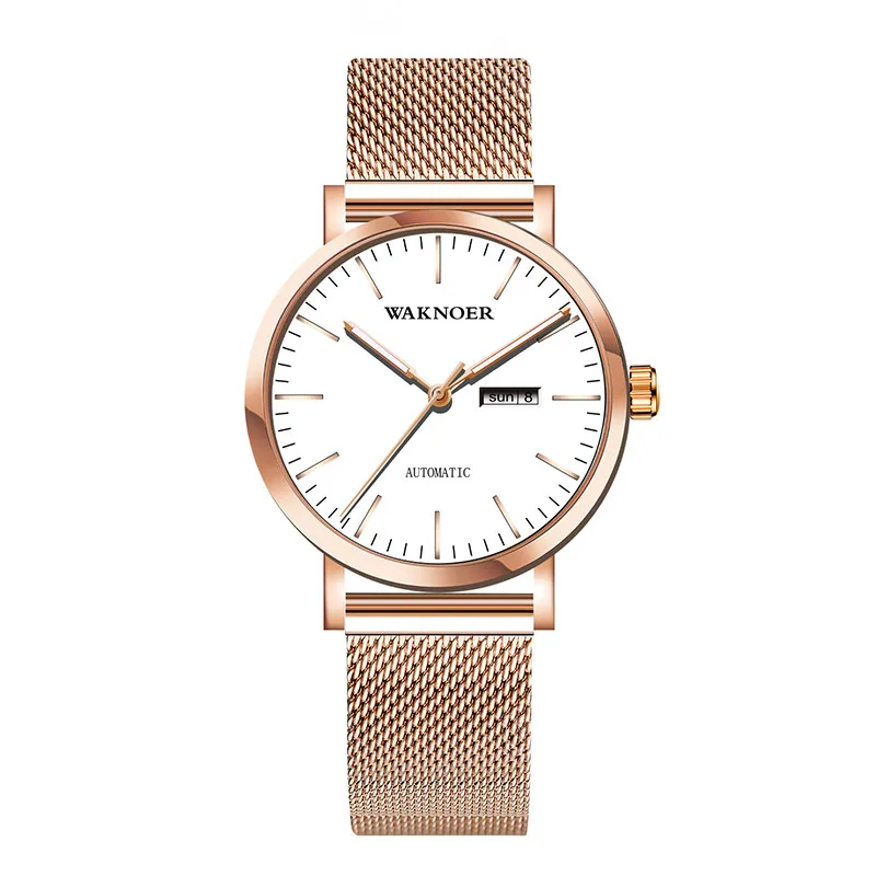 Женские Механические часы, Простые Романтические часы из розового золота, женские наручные часы, женские часы, relogio feminino reloj mujer DROP D7