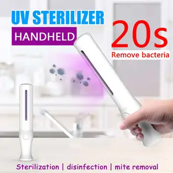 

UV Disinfection Lamp Portable Small UV Ozone Lamp Battery/USB Power germicidal Sterilization lamp Hotel Home Travel Ultraviolet