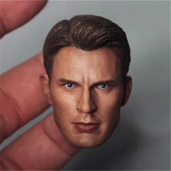 

1:6 Scale Male Figure Accessory Captain America Head Sculpt Steve Rogers Model Collectible for 12'' Action Figure Body Toys