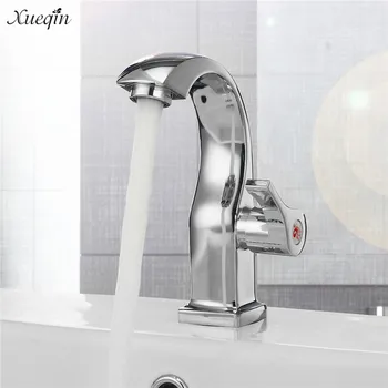 

Chrome Deck Mount Bathroom Basin Faucets Single Handle Single Hole Bath Tap Mixer Tap Cold And Hot Water Tap