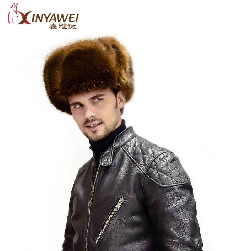 

Best Selling Fashion Imitation Rabbit Fur Rex Aviator Cap Winter Thick Warm Cap Russian Snow Cap Men's Earmuffs Fur Cap.