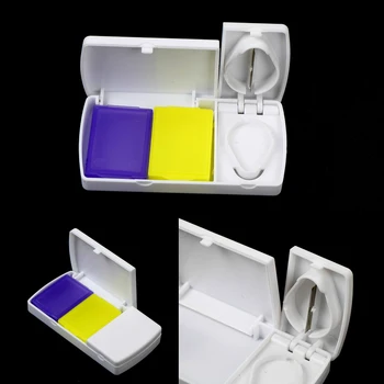 

1PC Practical Pill Storage Compartment Box Medicine Tablet Holder Safe Cutter Splitter Half Drawer Organizer Plastic Storage Box
