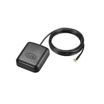 Uxcell 1pc gpsアクティブアンテナと互換性北斗sma雄プラグ 34dB空中コネクタケーブルと磁気マウント 3.0 メートルワイヤー