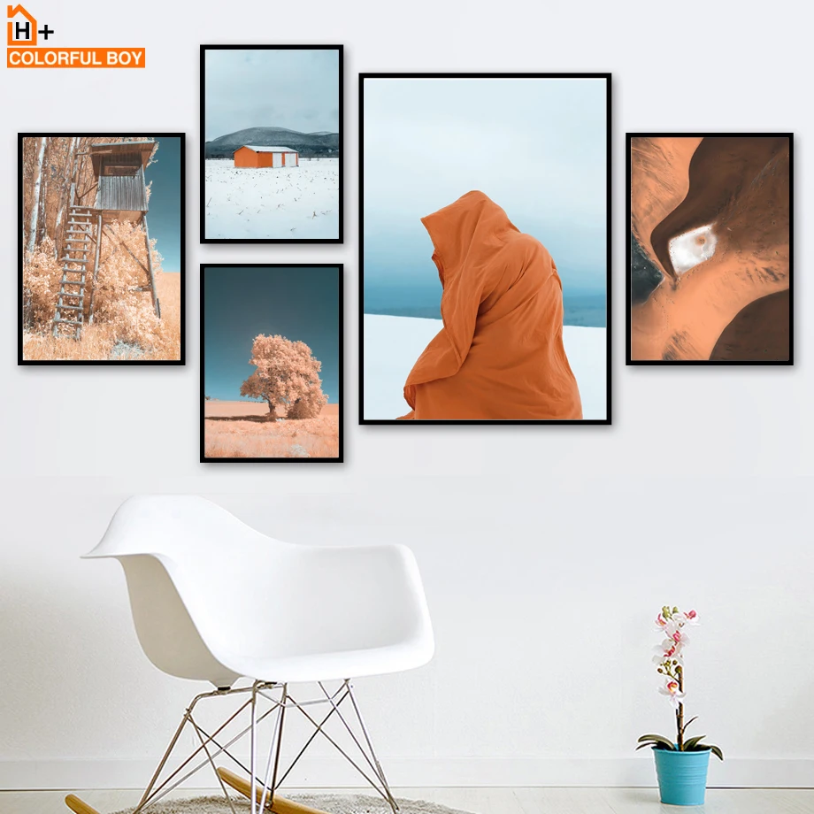 Плакаты и принты на холсте в скандинавском стиле с изображением девушек дереве