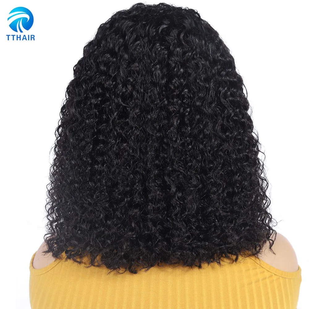 Peruca do Cabelo Frente do Laço Perucas de Cabelo Frontal do Laço Fechamento do Laço Peruca Encaracolado Humano Indiano 13x4 13x6 4x4 150 Remy Cabelo Bob 3 Cheap Apliques com cabelo humano