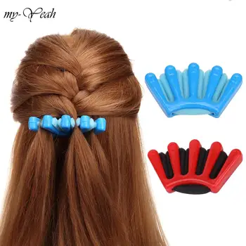 

2 Colors Lady Girl's French Hair Braiding Tool Weave Sponge Plait Twist Hair Braider DIY Styling Tool Holdr Clip Hair Accessorie