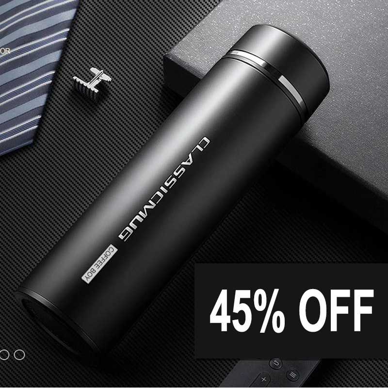 

Coffee Boy 304 Stainless Steel Thermos Mug Thermo Cup Office Business Vacuum Thermal Bottle For Tea Men 500ml #BG10 thermocup