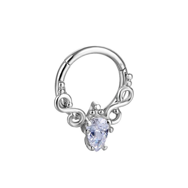 Nose Piercing Ring Nase Septum Piercing Ring Titanium Steel Nariz Piercing Ear Cartilage Tragus Goth Piercing Nez Opal