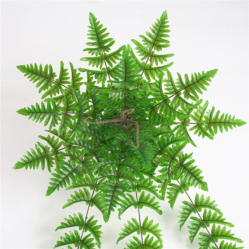 Вилка, пластик, искусственное дерево, папоротник, персидская трава, зеленая имитация, растение, для дома, стены, свадебные декорации, настольные декорации