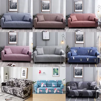 

Elastic Sofa Cover for Living Room Sectional Couch Slipcovers Furniture Protector Sofa Cover Stretch Spandex 1/2/3/4 Seater
