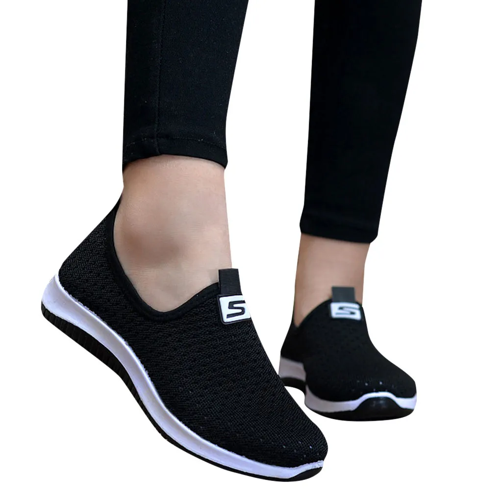 slip on running flat sneakers