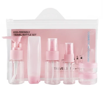 

9 PCS/Set Portable Travel Cosmetic Empty Jar Travel Packages Makeup Face Cream Container Spray Refill Bottles