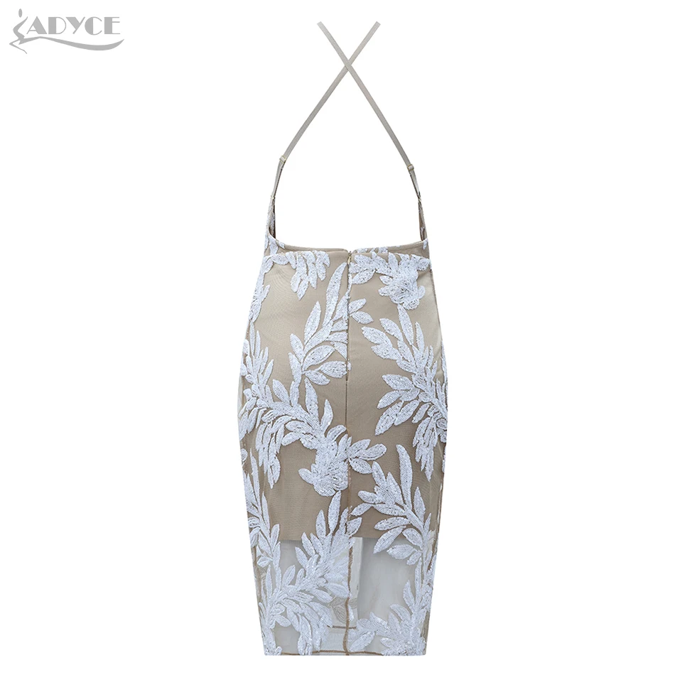 Adyce новое летнее кружевное Бандажное платье для женщин Vestidos сексуальное черное хаки v-образный вырез выдалбливают Клубное платье знаменитостей вечерние платья