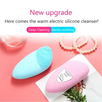 

Professional Electric Silicone Facial Cleansing Brush USB Rechargeable Ultrasonic Face Cleaner Sonic Massage Beauty Tool Facial