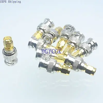 

DHL/EMS 100 pcs Conversion Adapter BNC male M to SMA male M RF coaxial connector for radio -h2