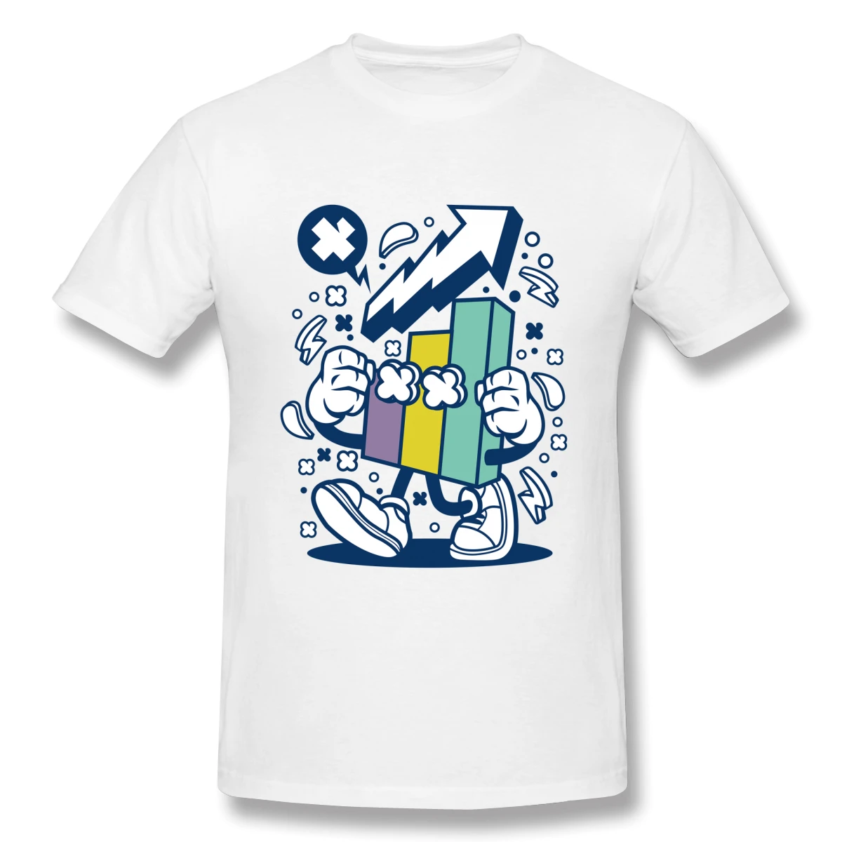 

Stock Market Runs Forward t-shirt illustration t shirt Cool Printed t shirs plus size tops Fashion Men Short Sleeve O Neck