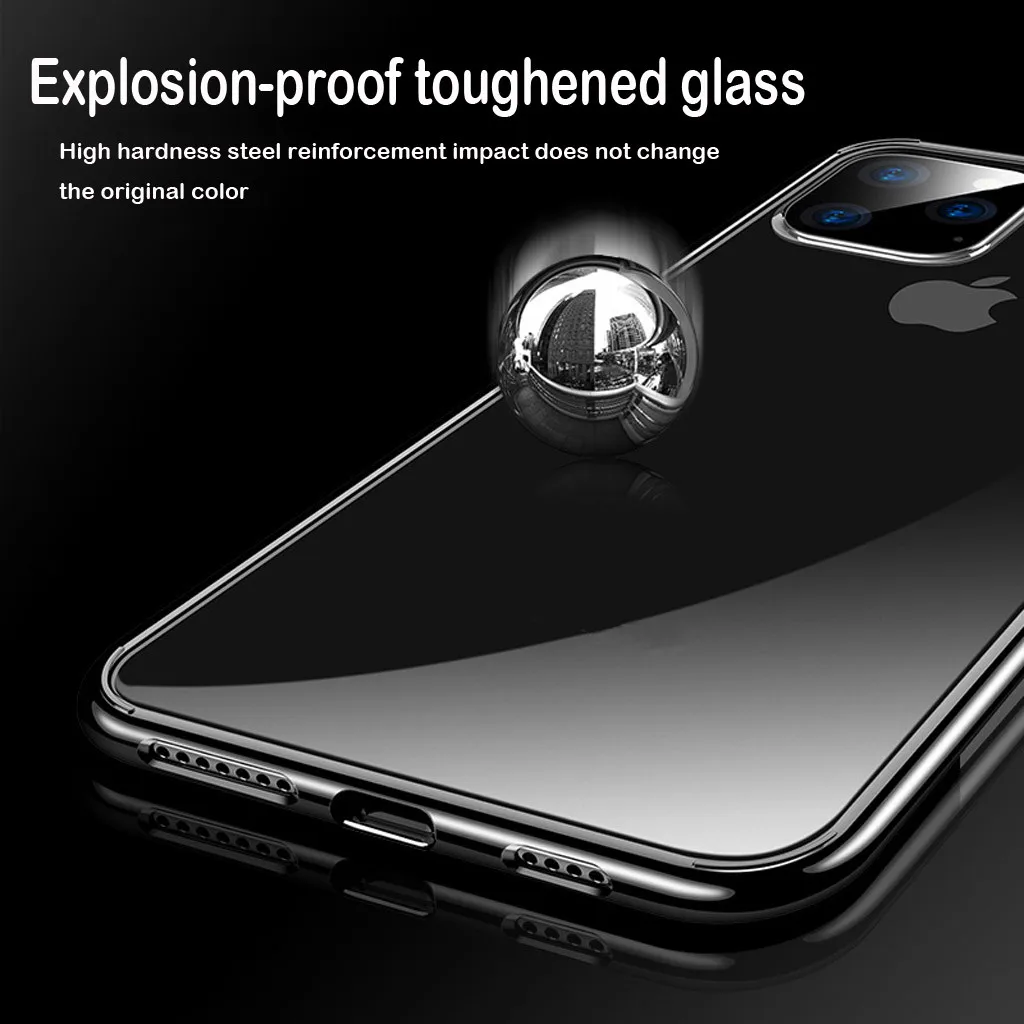 Чехол из закаленного стекла для iPhone 11, чехол для iPhone 11 Pro 11 Pro Max, чехол Ultra 6D, защитный чехол, новинка, 19Ot