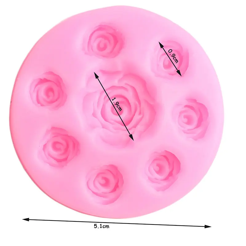 Розовые силиконовые формы в виде цветка Форма для шоколада, помадки DIY свадебный торт украшения инструменты кекс Топпер конфеты формы для полимерной глины