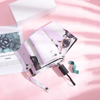 

Folding Umbrella Female Painting Chinese Art Umbrellas Rain Women Windproof Anti-UV