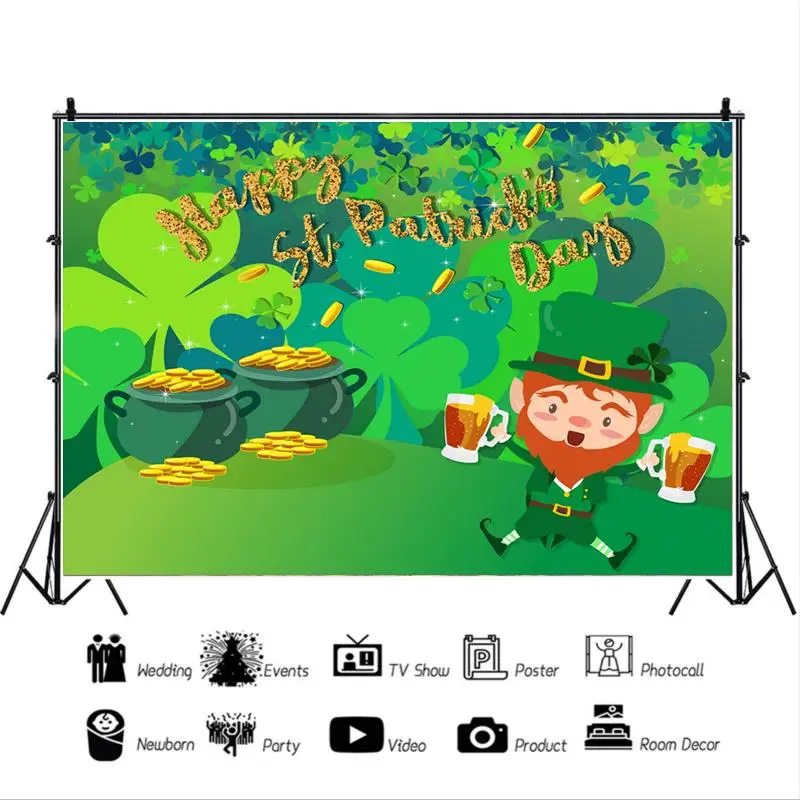 Питья пива фермер праздник урожая Золотая монета зеленый фон Happy вечерние