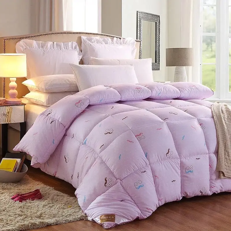 Мягкое удобное супер теплое стеганое одеяло зимнее стеганое постельное бельё пуховые одеяла для взрослых дома/отеля одно/двойное постельное белье