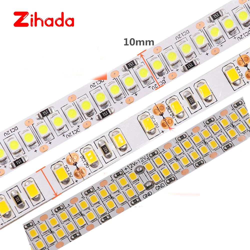 DC12V Светодиодная лента 2835 SMD 240 светодиодов/м 480 высокая яркость гибкая