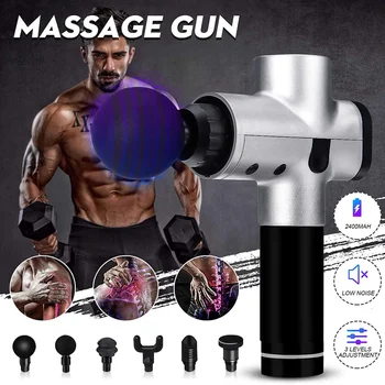 

Electronic Therapy Body Massage G uns Deep Tissue Brushless LED Massage G uns Body Muscles Relaxing Relief Pains With 6 Heads