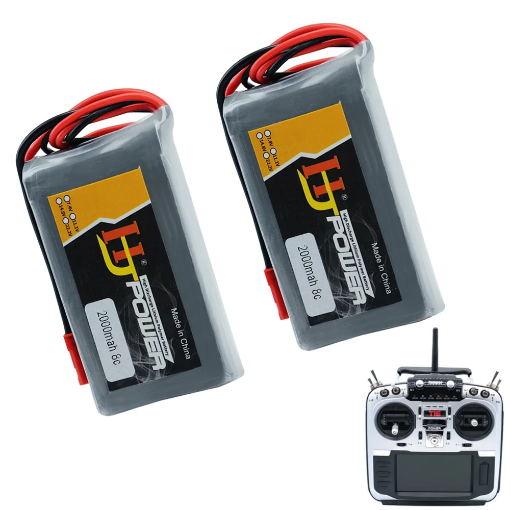

Rc Lipo Battery 2S 7.4V 2000MAH Lipo Battery for Jumper T16 Open Source Multi-protocol Radio Transmitter