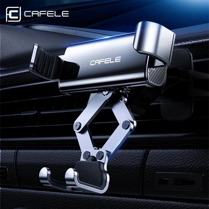 Cafele Gravity Car Holder For Phone in Car Phone Holder Stand GPS Air Vent Clip Mount Cell Mobile Phone Stand For iPhone Huawei bedside phone holder