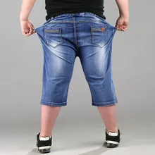 Шорты для маленьких мальчиков детские штаны средней длины, свободные эластичные шорты больших размеров, повседневные джинсы больших размеров