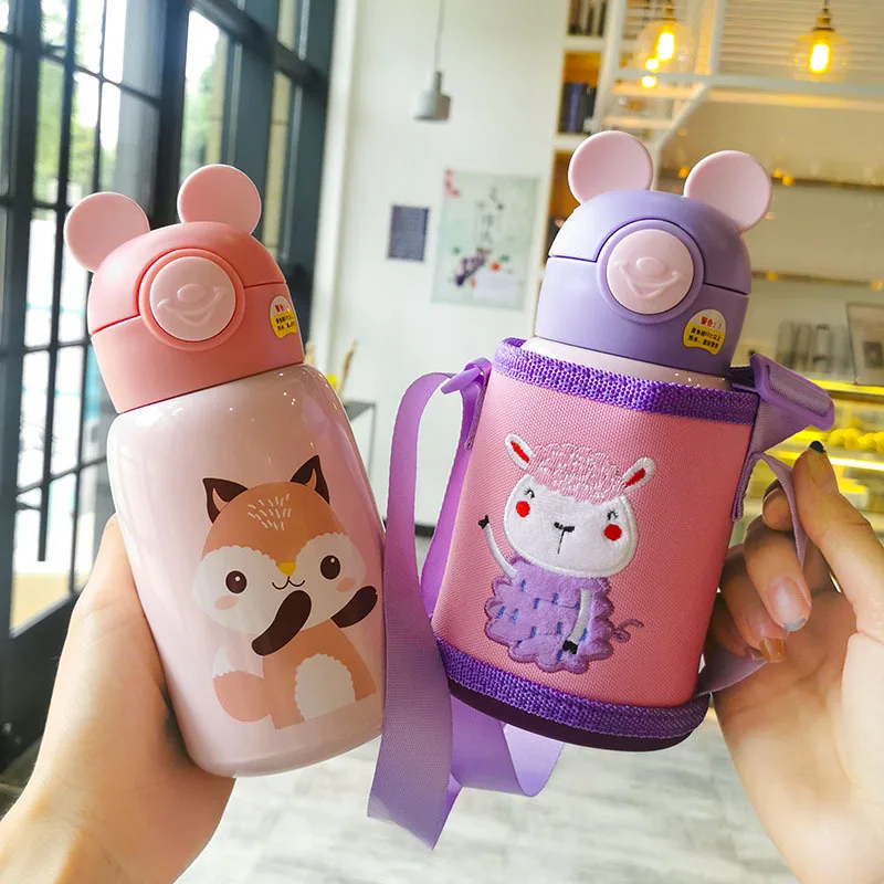 Cute Baby Bunny Thermos Set with Extra Cover