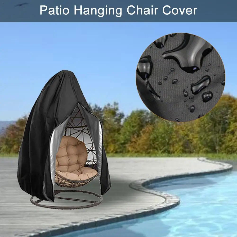 Hanging Egg Chair Cover Waterproof Patio Swing Dustproof Chair Cover For Outdoors Garden Protective Case