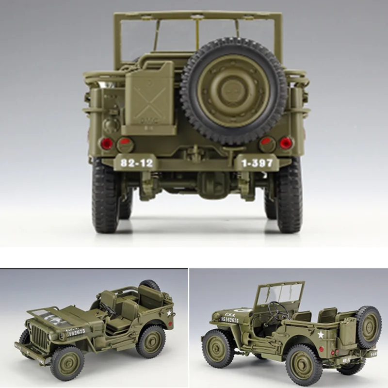 Коллекция 1:18 18 см 1941 Willys MB модель автомобиля литой Сплав внедорожный автомобиль крест Froest дисплей для детей и взрослых