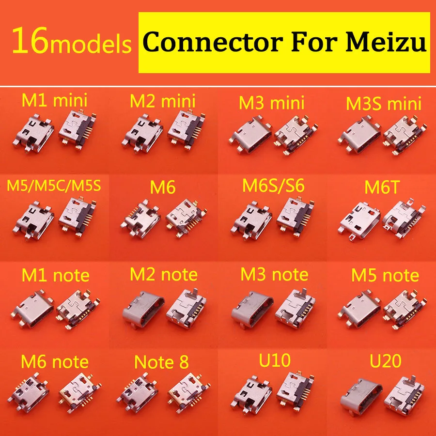 10 шт. Micro mini Usb разъем для зарядки док станции зарядный Meizu M1 M2 M3 M3s M5 M5s M6 Note Mini M6S M6T