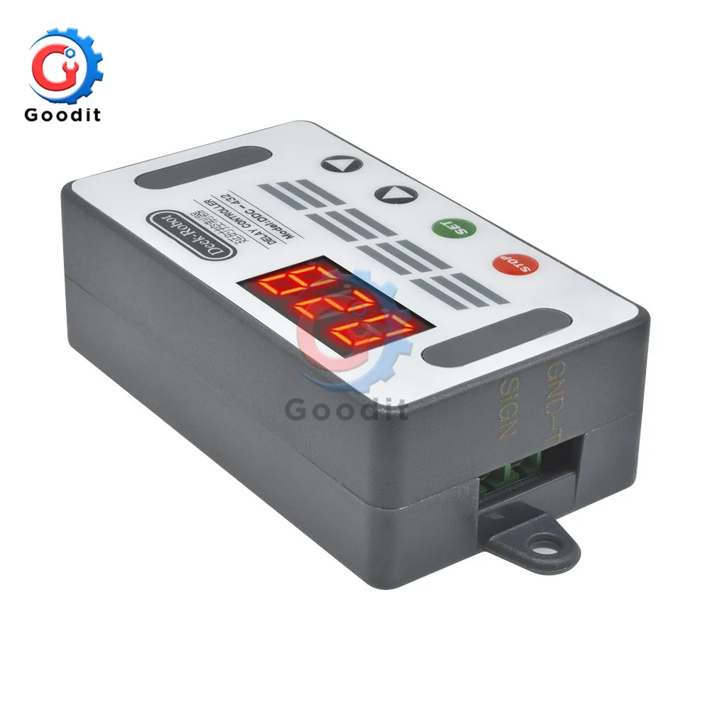 DC 12V 24V светодиодный цифровой реле задержки времени высокого уровня цикл запуска таймер задержки переключения цепь ГРМ двойной МОП-контроллер DC 5 V-30 V
