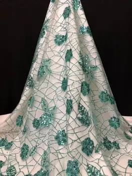 

top quality in unique style net lace fabric with glued gilliter JOY-22605 african tulle lace fabric with shinning sequins
