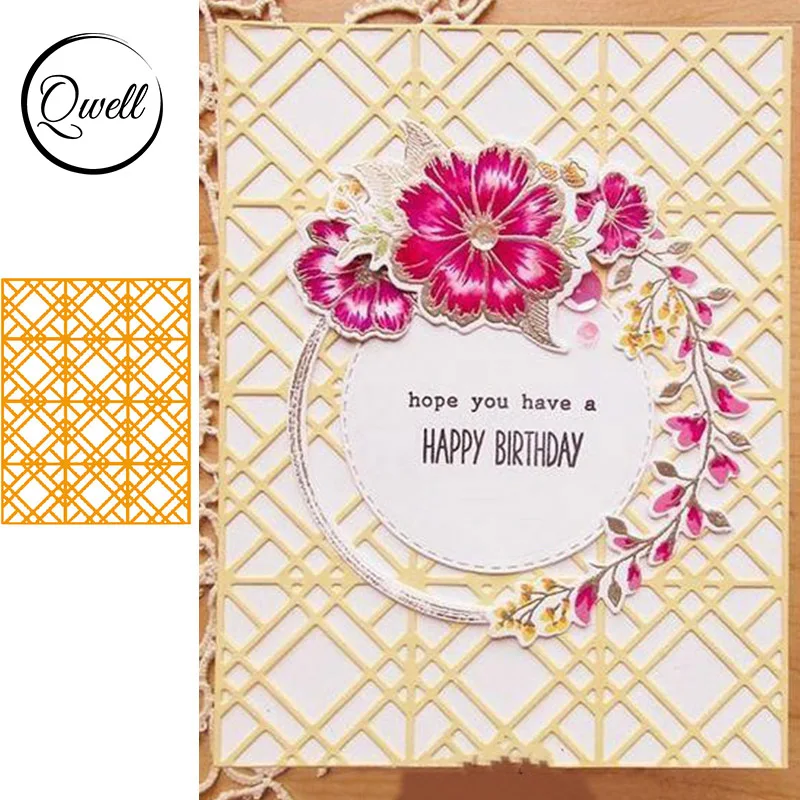 

QWELL Background Metal Cutting Dies for Scrapbooking and Card Making Paper Craft 2019 New Embossing die cuts