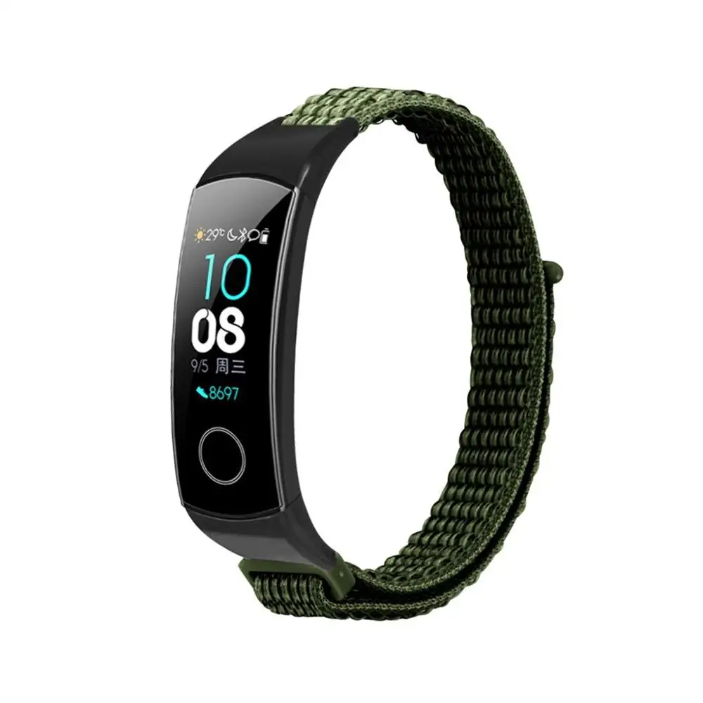 Для huawei Honor Band 5/4 Замена нейлона Спортивная петля часы ремешок Смарт часы браслеты долговечные аксессуары#803
