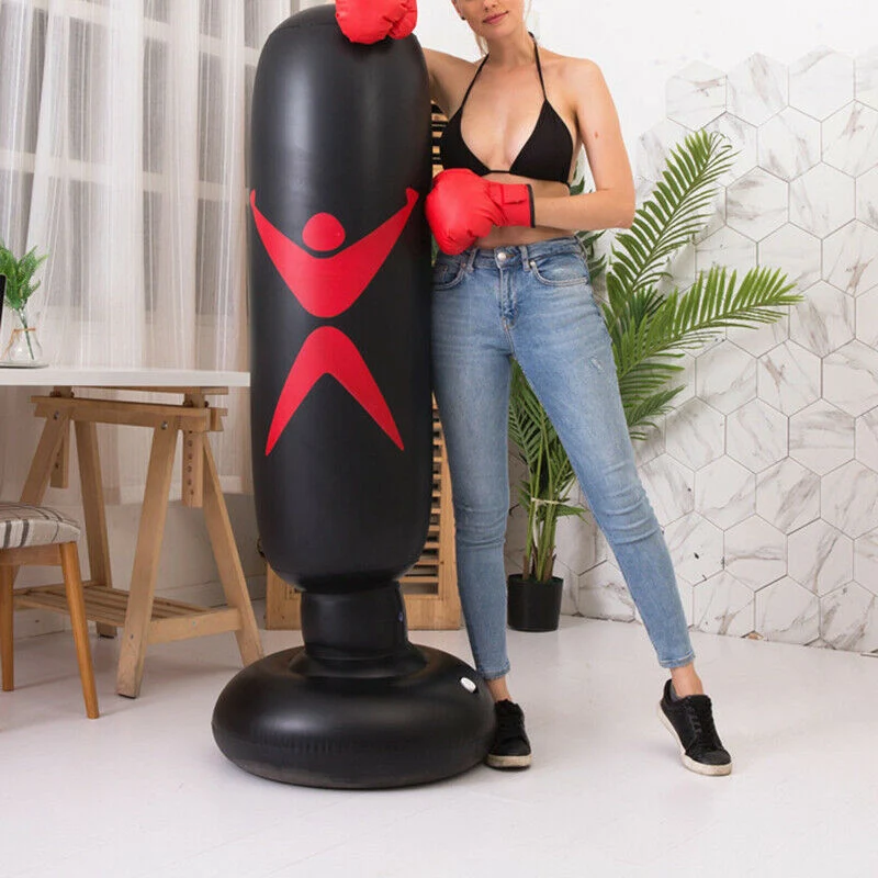 

1.6M Adult PVC Standing Boxing Punching Bag Inflatable Kick Martial Training