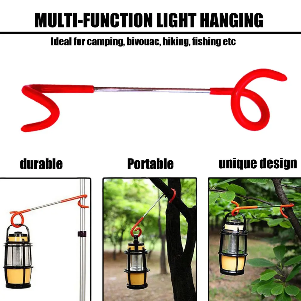 Multifunctional Design Outdoor Camping 2-way Lantern Light Lamp Hanger Tent Pole Post Hook Easy Outdoor Camping Wholesale