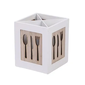 

Wooden Tableware Storage Box Multifunction Kitchen Storage Container Knife Fork Spoon Chopsticks Holder Tableware Storage Basket
