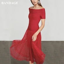 Бандажное шикарное кружевное Бандажное Платье женское осеннее платье с открытыми плечами облегающее платье миди вечернее платье черное, белое, красное, высокое качество