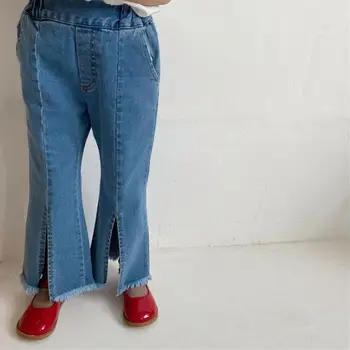 

2020 New Girls Denim Flare Pants Summer Fashion Girls Jean Pants 1-6T QH145