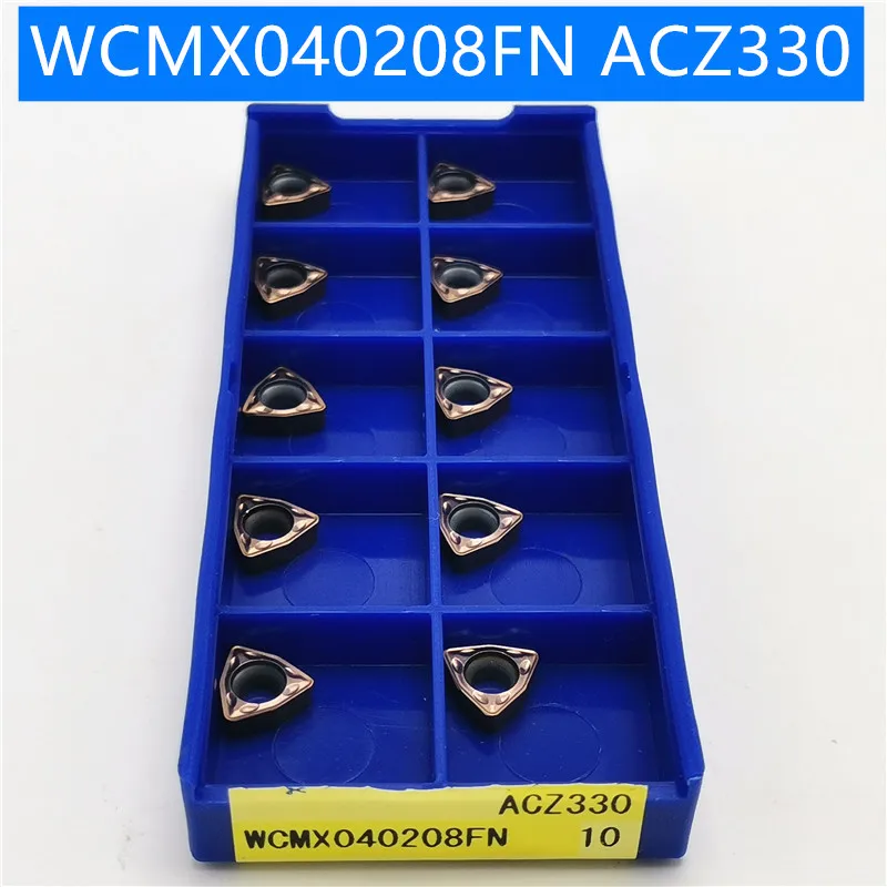 

100PCS WCMX030208 WCMX040208 ACZ330 Carbide Insert Turning Tool Turning Milling Cutter CNC Cutting Tool Slot Cutting U Drill