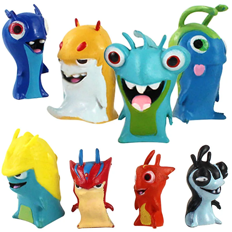 8 шт./компл. Мультяшные аниме экшн-фигурки игрушки Mini Slugterra Аниме фигурки куклы для