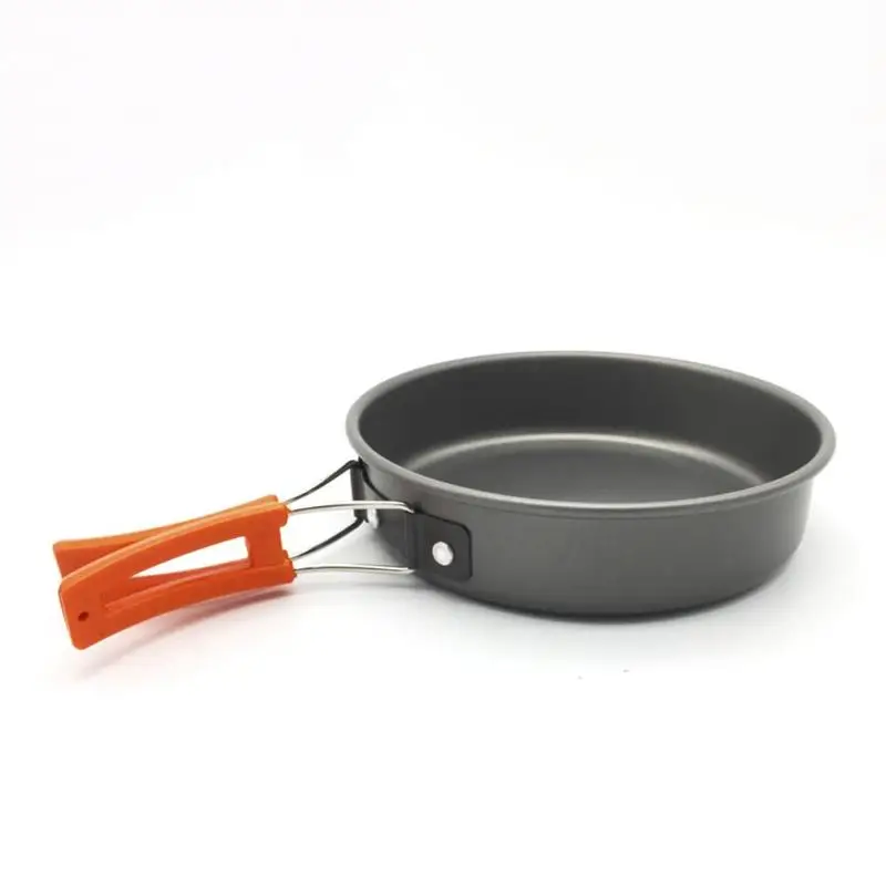 7pcs Camping Cookware Fork Pot Pan Combination Tableware for Outdoor Picnic